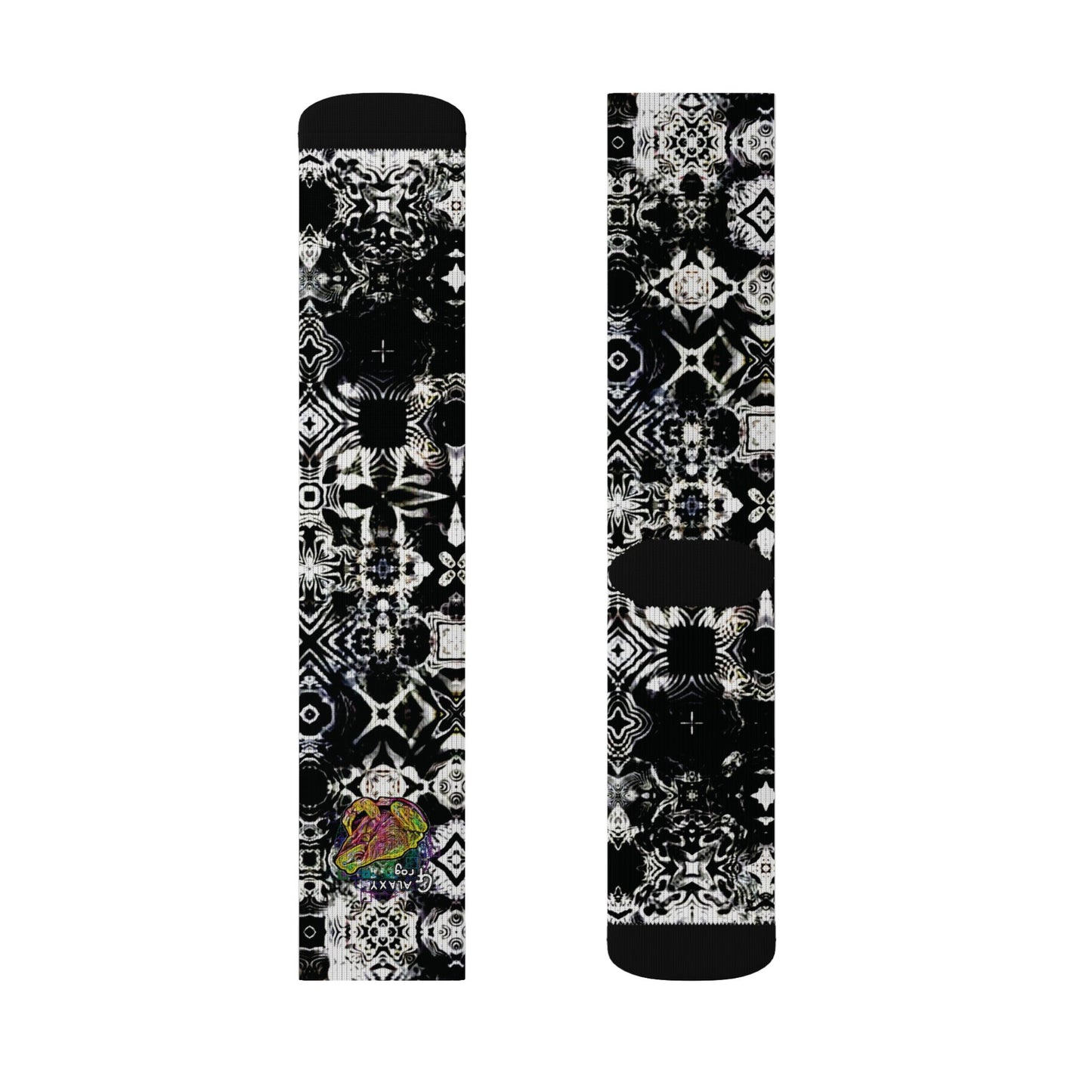 Galaxy Frog Cymatic Kaleidoscape Socks