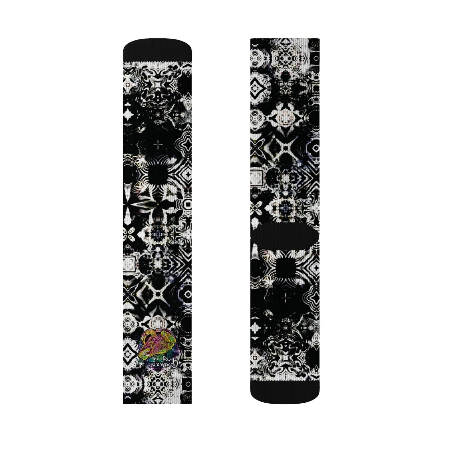 Galaxy Frog Cymatic Kaleidoscape Socks