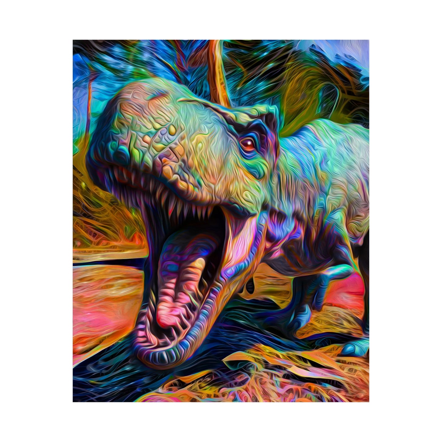 Blast from the Past Dinosaur Premium Matte vertical posters