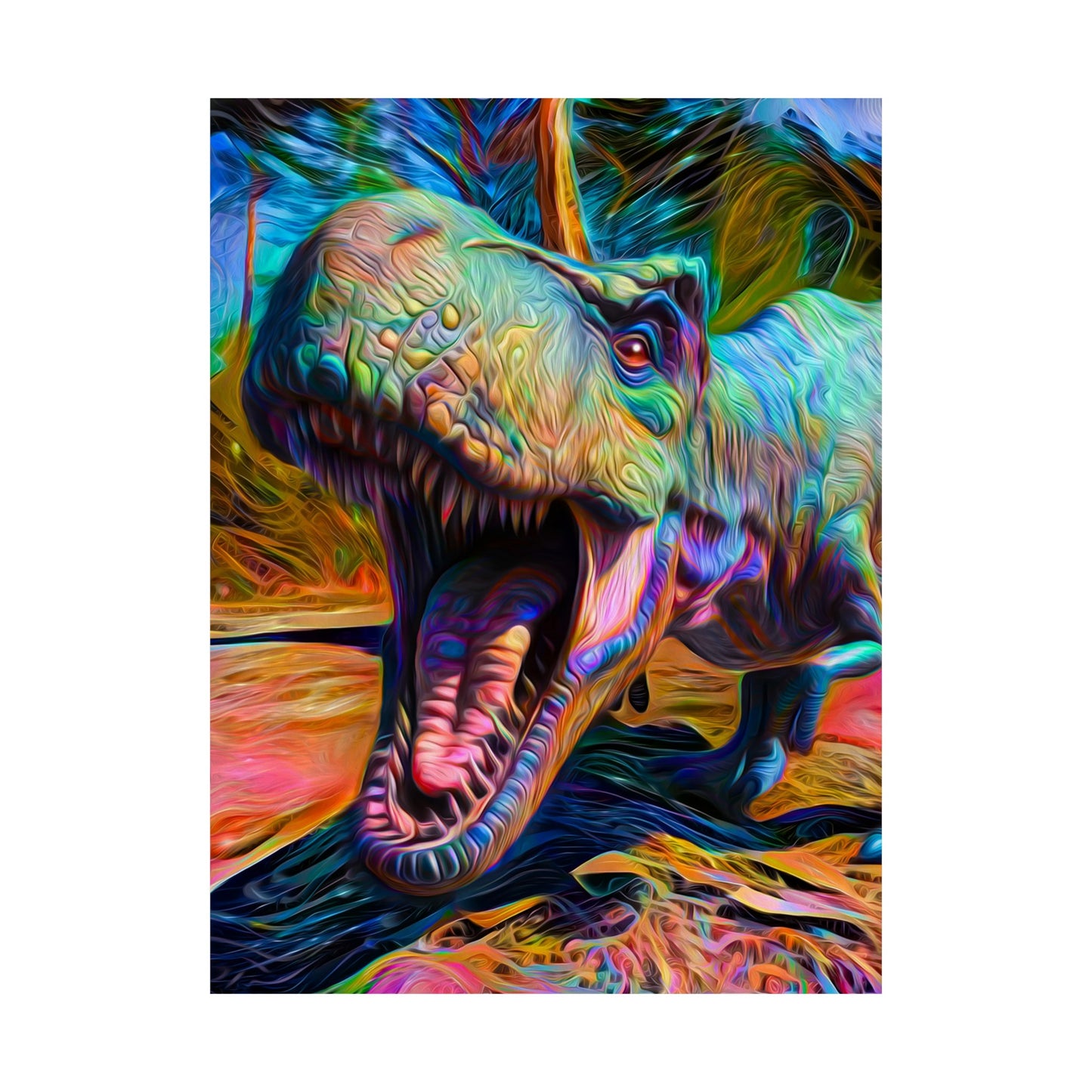 Blast from the Past Dinosaur Premium Matte vertical posters