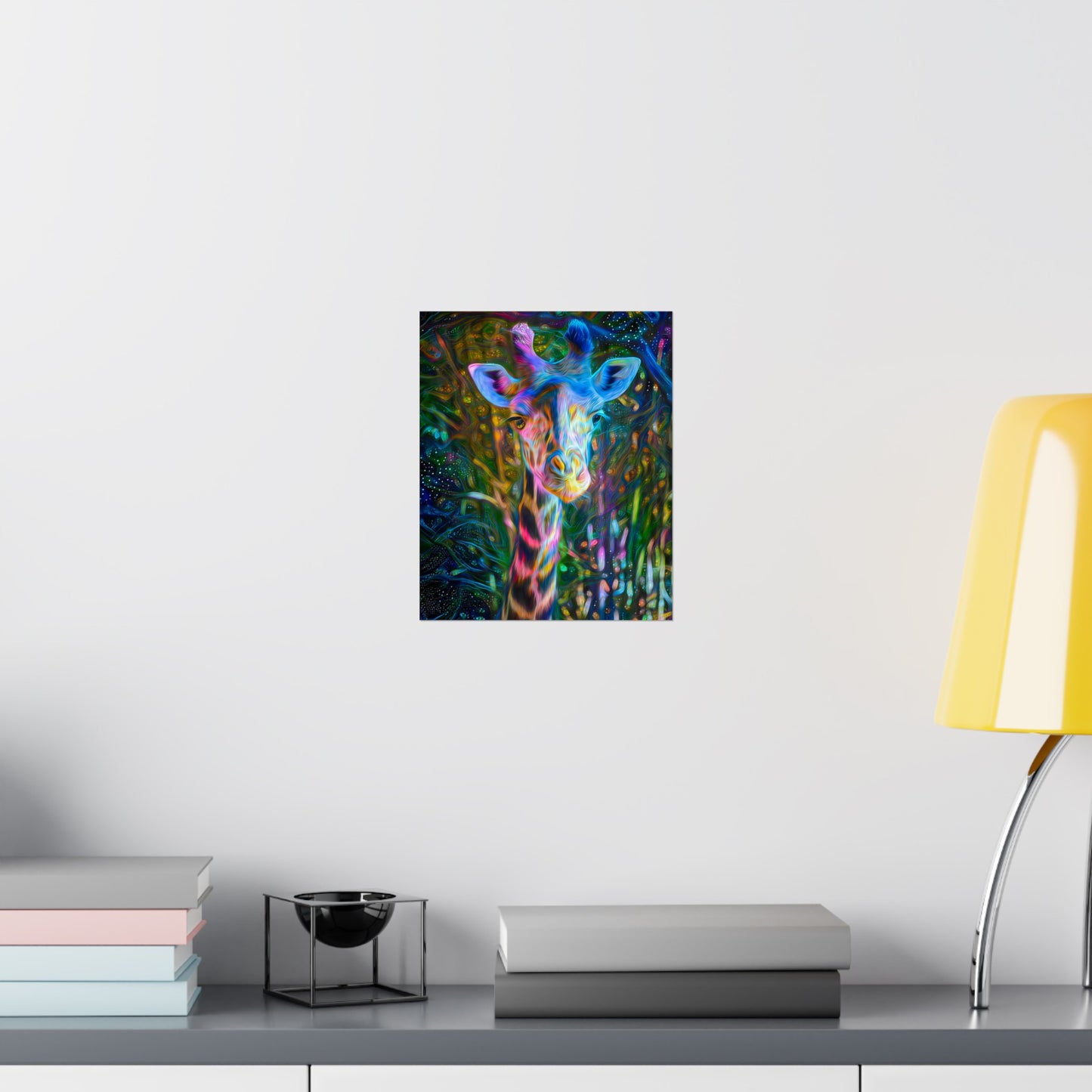 Gentle Dreaming Giant Giraffe Premium Matte vertical posters