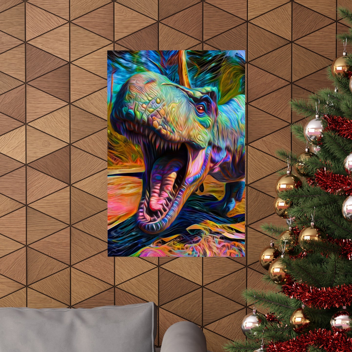 Blast from the Past Dinosaur Premium Matte vertical posters