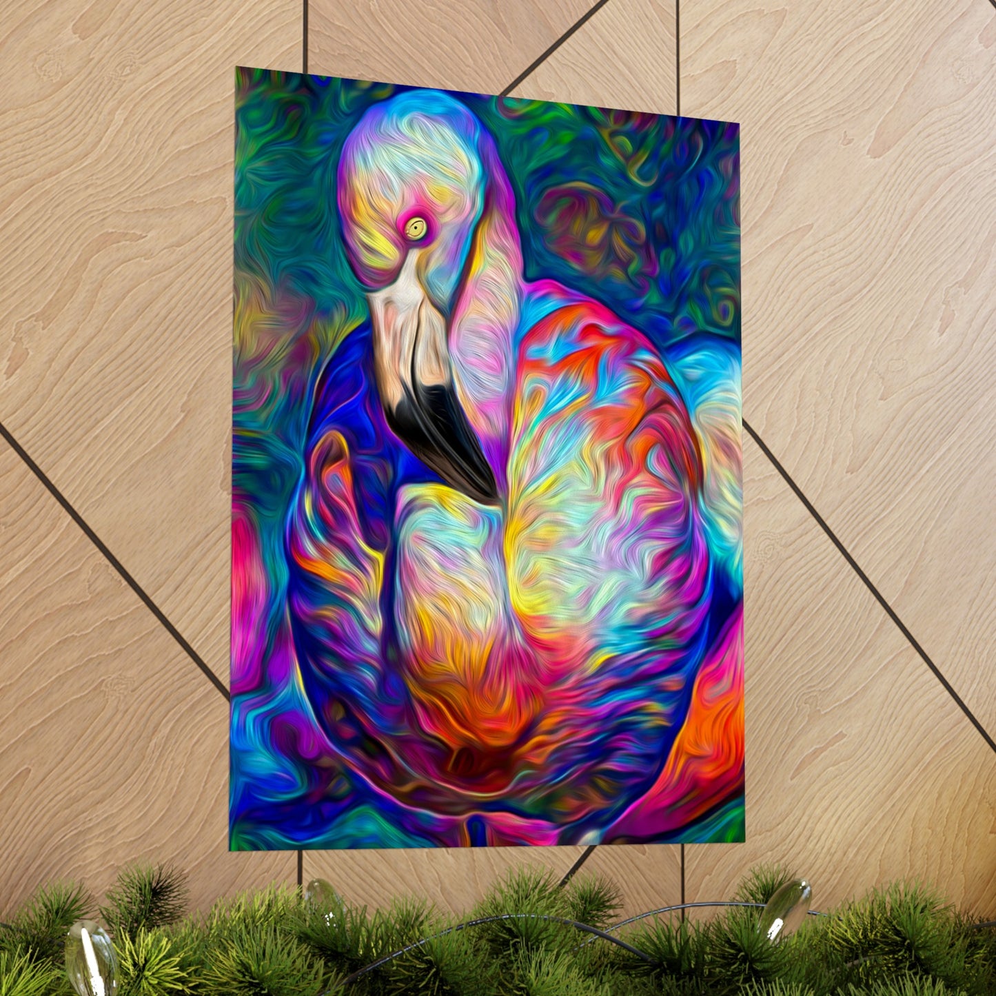 Flamingos Dream in Color Premium Matte vertical posters