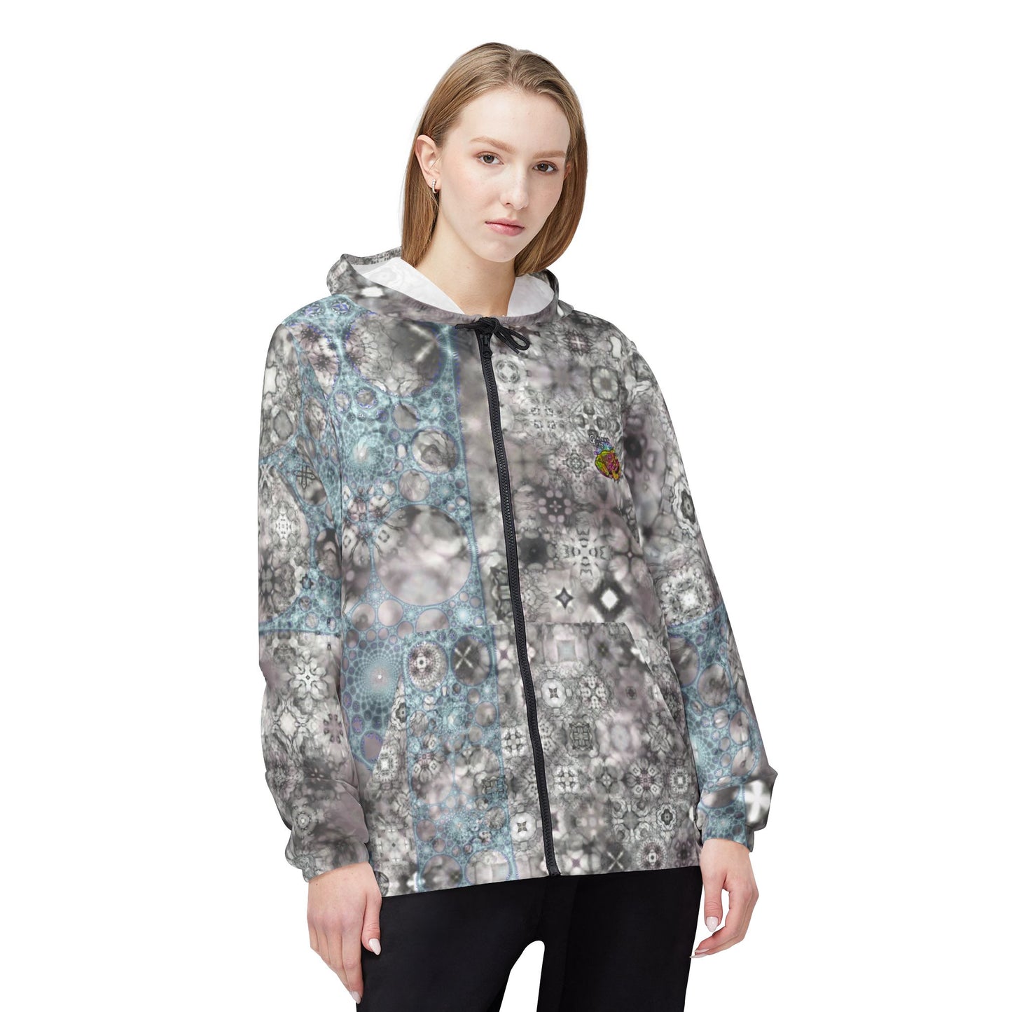 Galaxy Frog Fractal Cymadelic Kaleidoscape Sacred Geometry Windbreaker Jacket