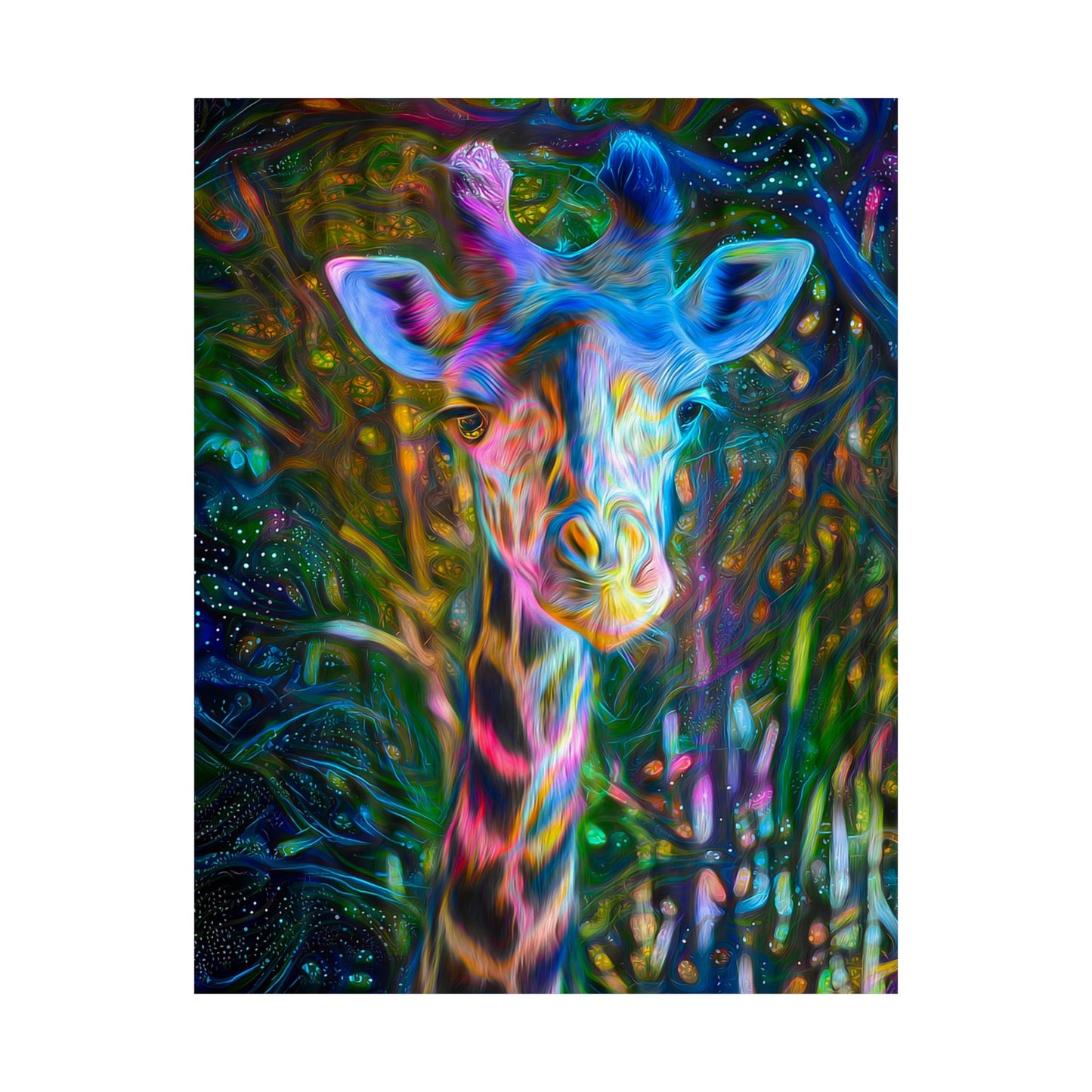 Gentle Dreaming Giant Giraffe Premium Matte vertical posters