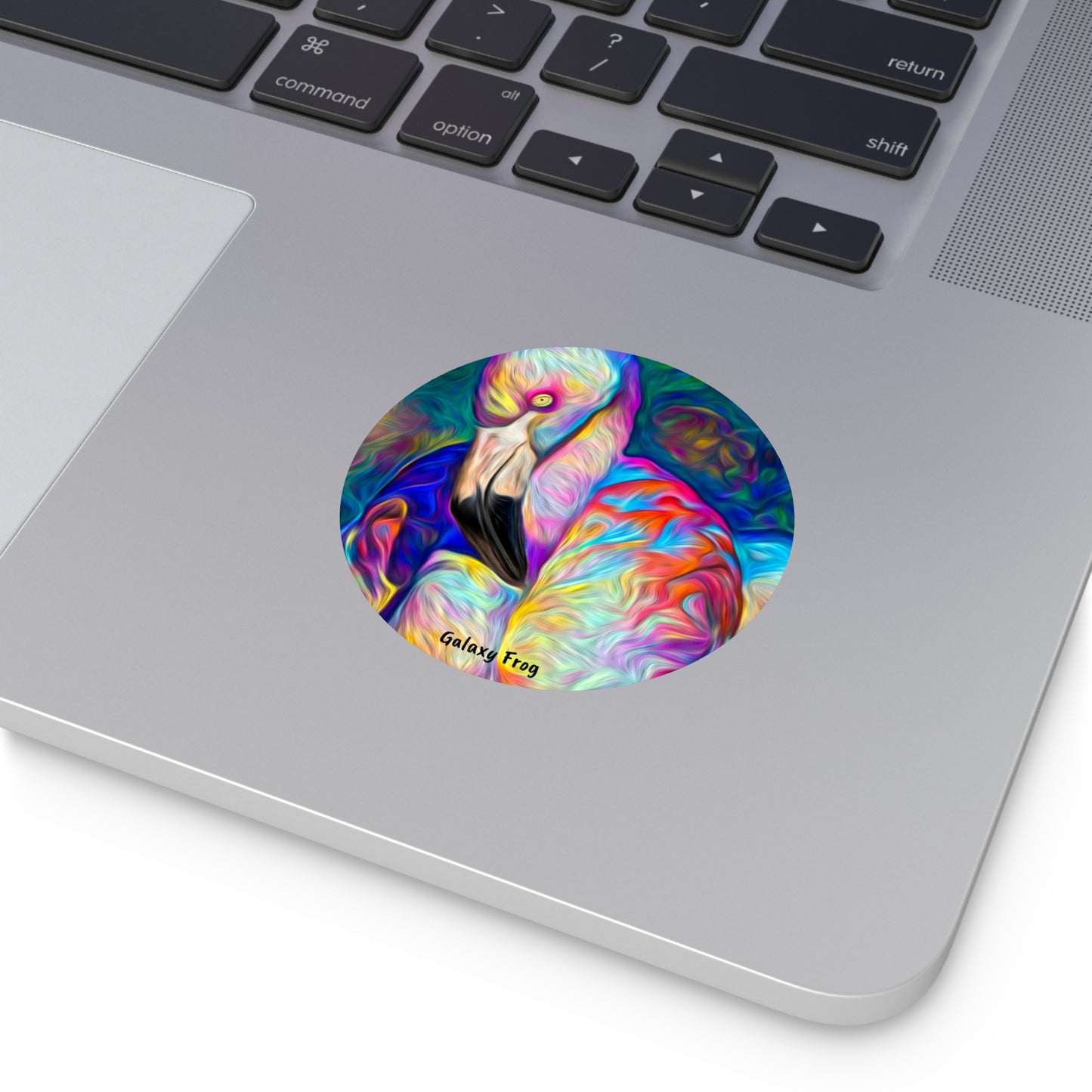 Galaxy Frog Flamingo Round Vinyl Stickers