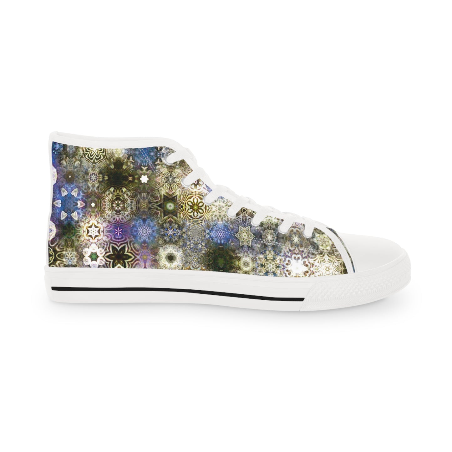 Men's High Top Sneakers Galaxy Frog Cymatics 0002