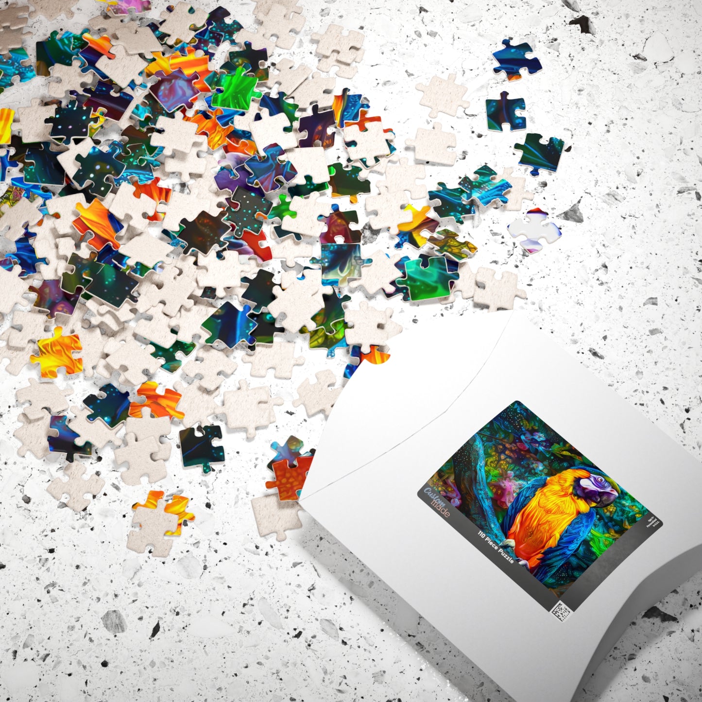 Sugar Sweet Parakeet Galaxy Frog Puzzle Art