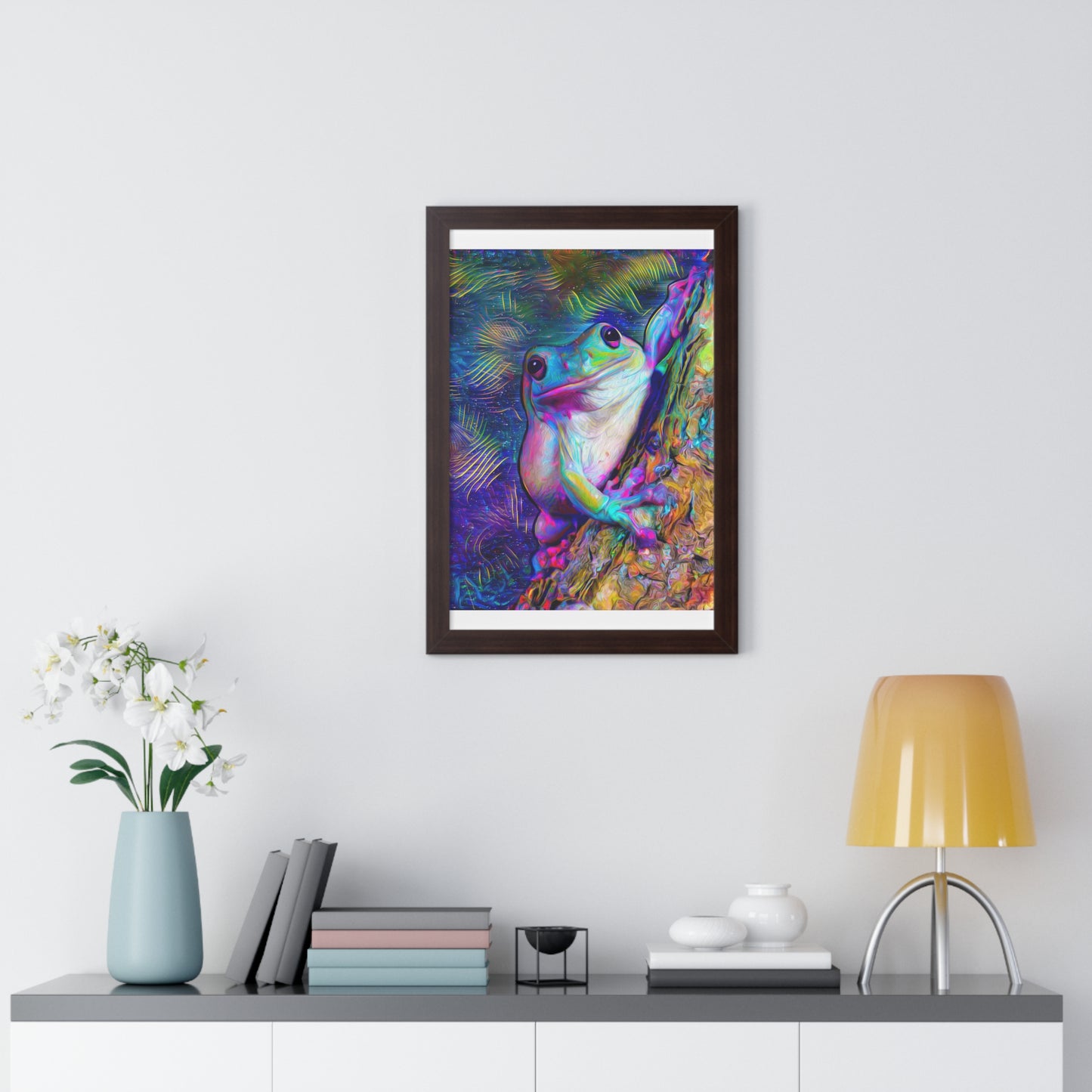 Dazzling Mega Toad Framed Vertical Poster