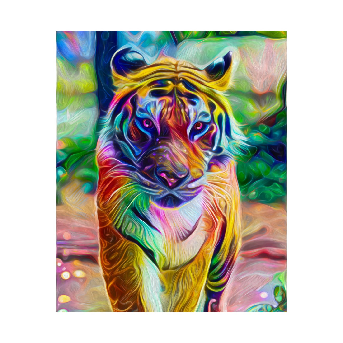 A Wonderfully Colorful World Tiger Premium Matte vertical posters