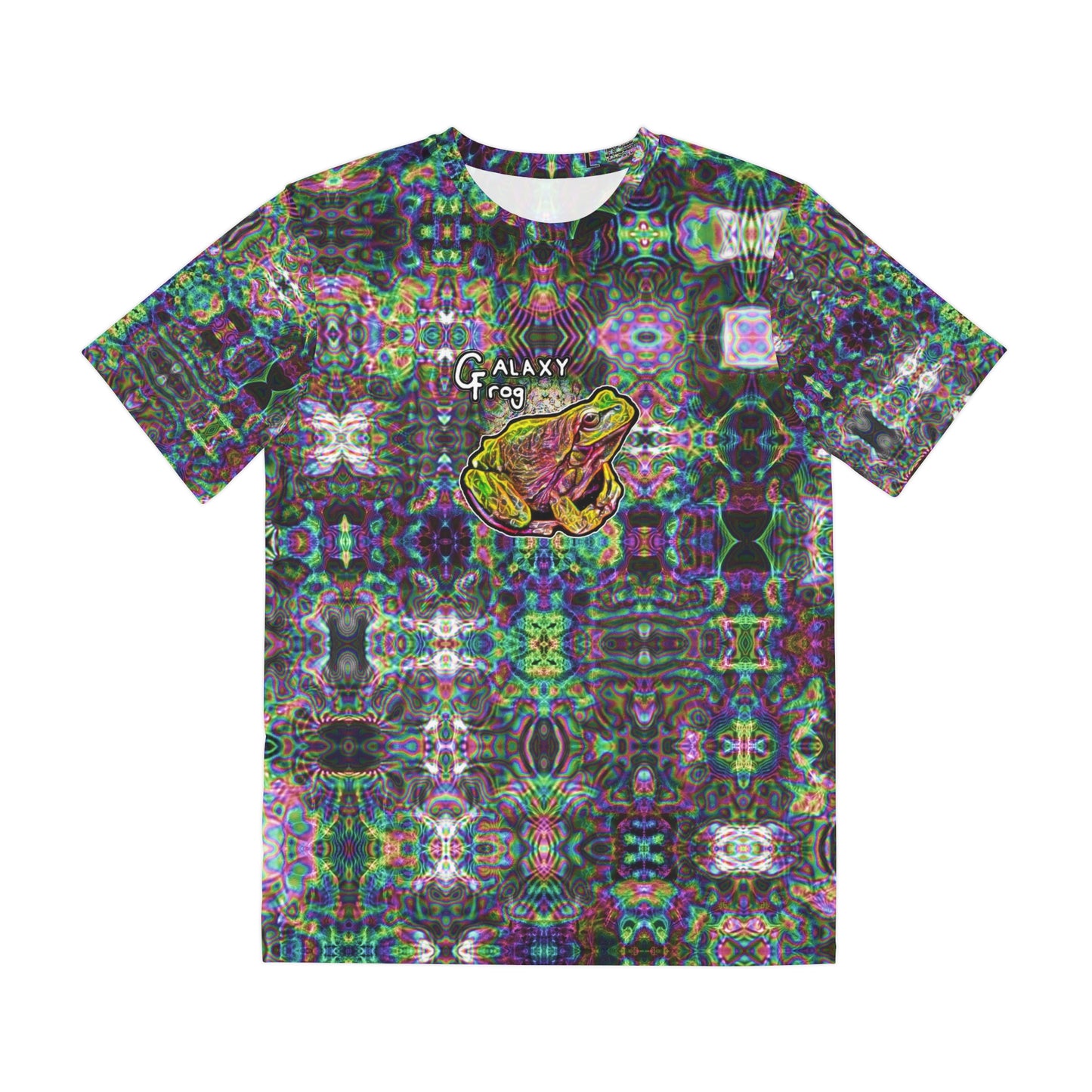 Dazzling Mega Toad Galaxy Frog Cymatics Men's Polyester Tee (AOP) (000)