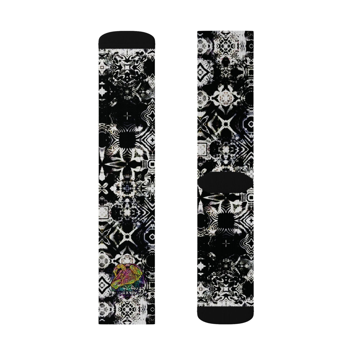 Galaxy Frog Cymatic Kaleidoscape Socks