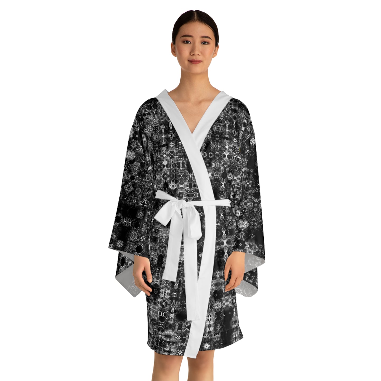 Long Sleeve Galaxy Frog Cymatics Kimono Robe - 0001