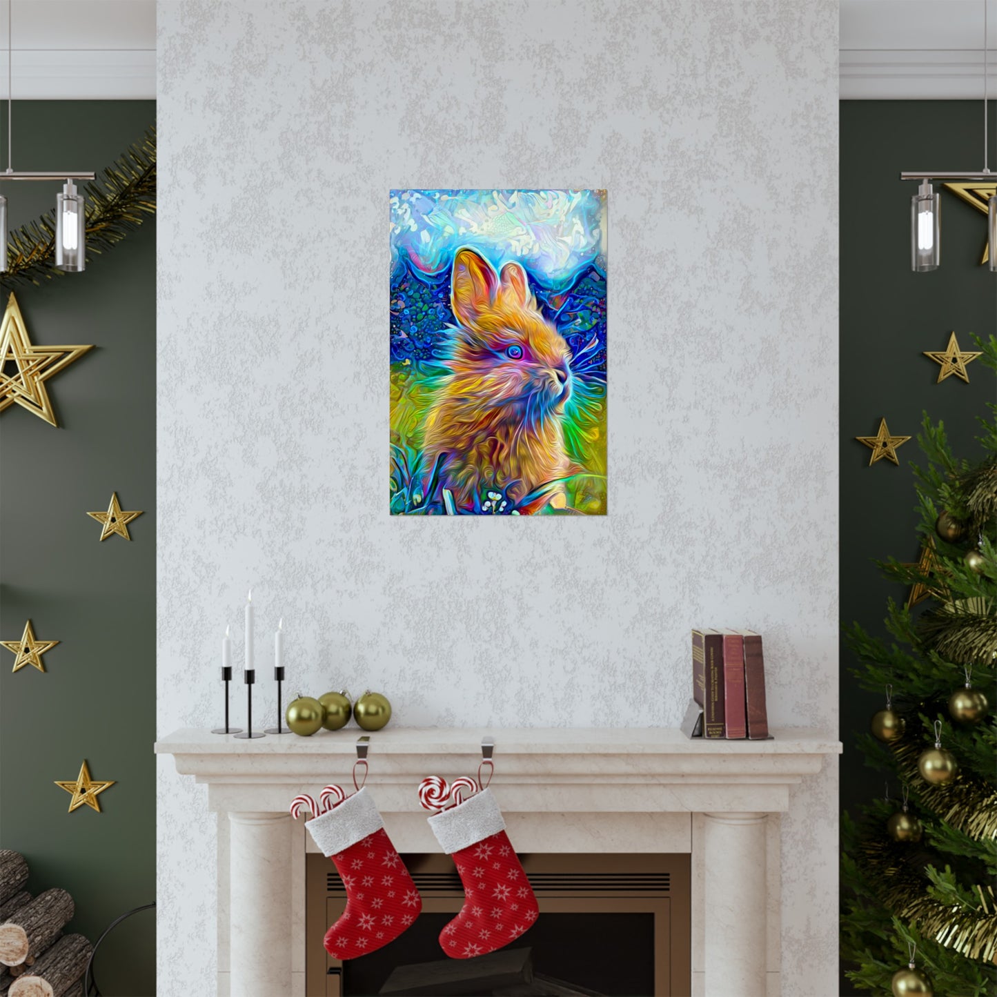 Rainbow Bunny Premium Matte vertical posters