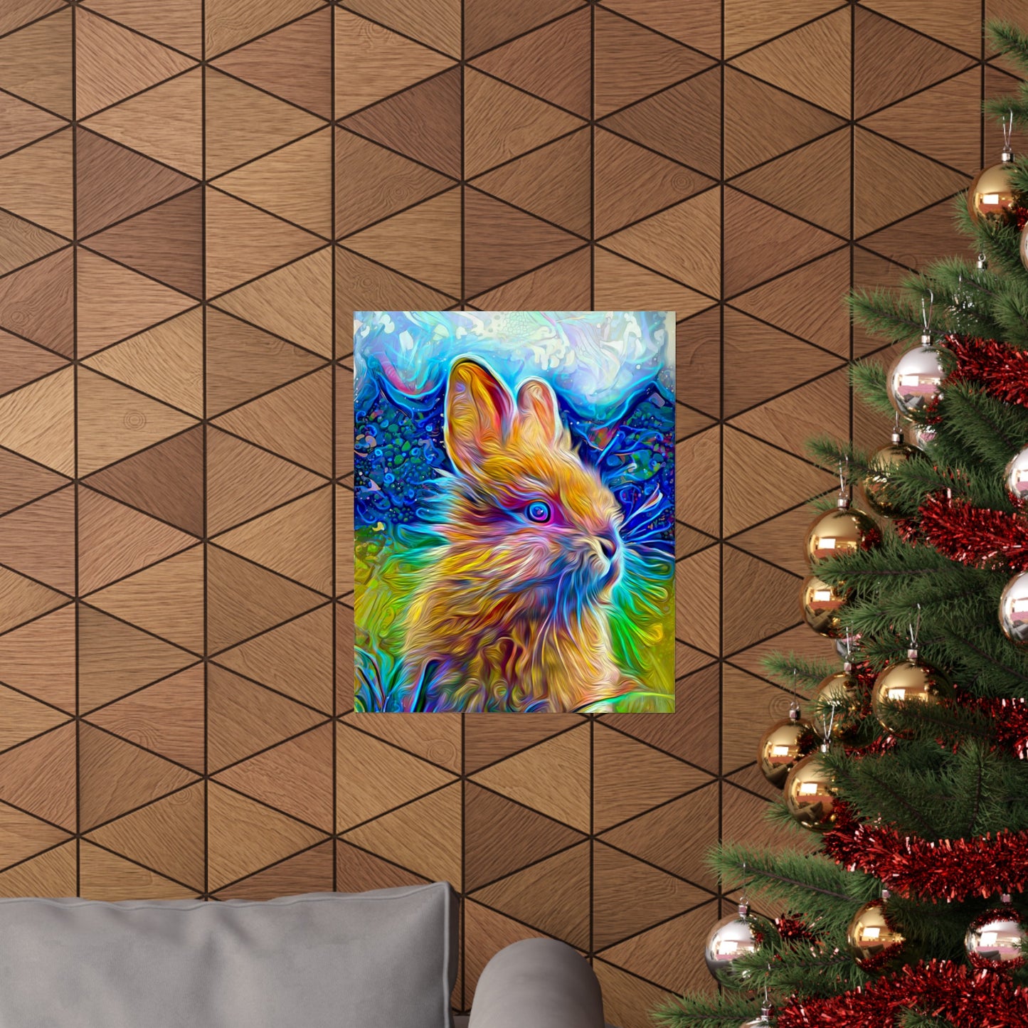 Rainbow Bunny Premium Matte vertical posters