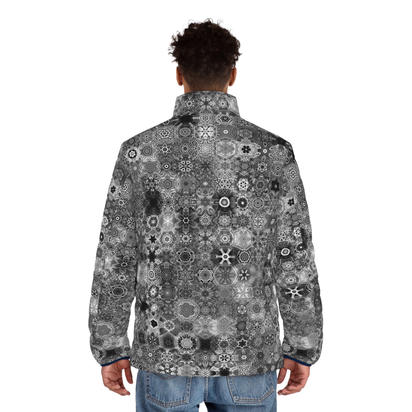 Galaxy Frog Men's Puffer Cymatics Jacket 0001