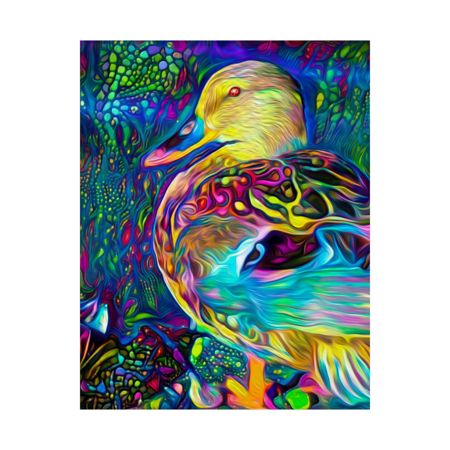 Floating on the Galactic Ocean Premium Matte vertical posters