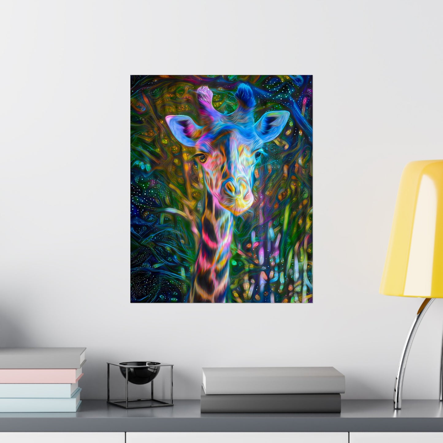 Gentle Dreaming Giant Giraffe Premium Matte vertical posters