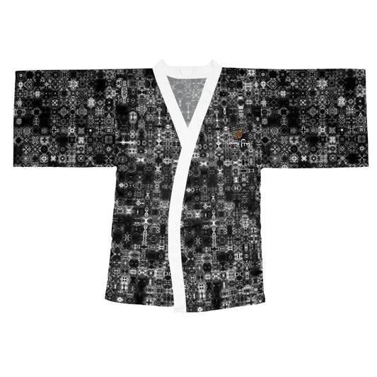 Long Sleeve Galaxy Frog Cymatics Kimono Robe - 0001