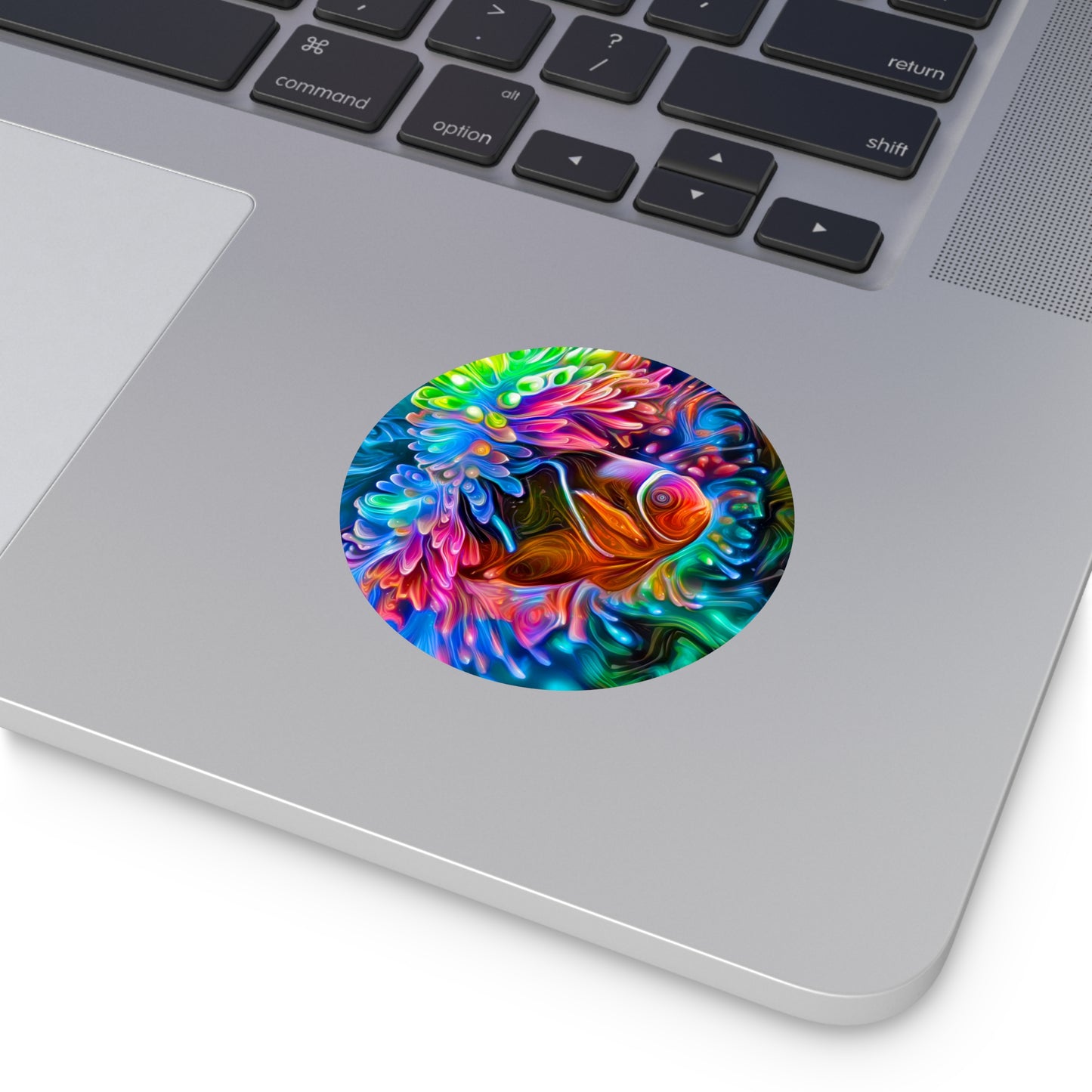 Galaxy Frog Guppy Round Vinyl Stickers