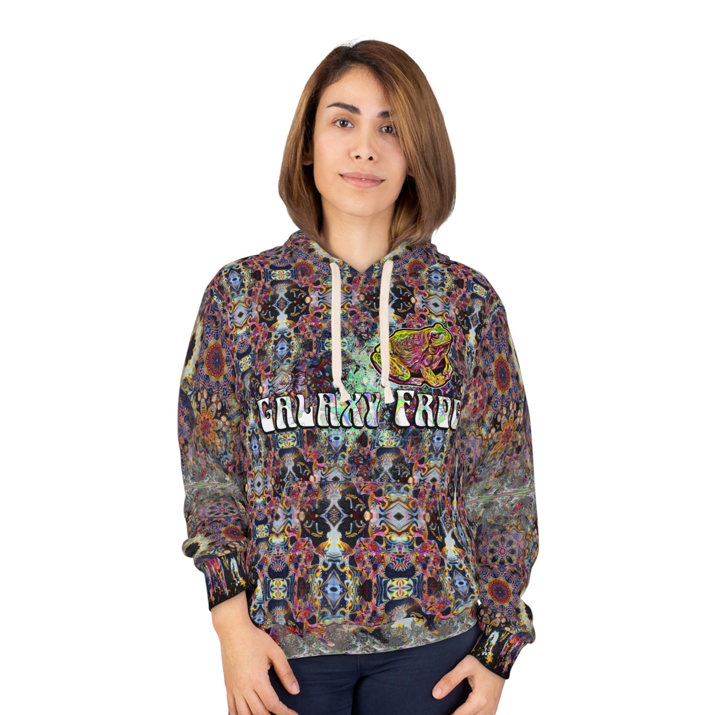 Galaxy Frog Fractal Cymagic Pullover Hoodie