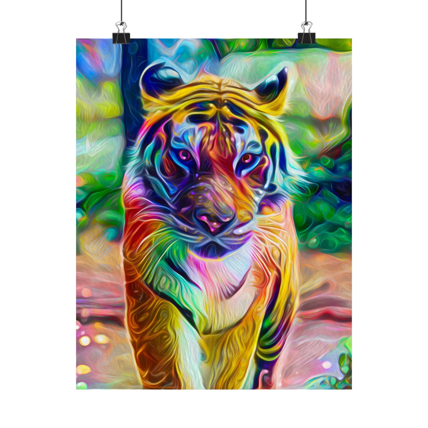 A Wonderfully Colorful World Tiger Premium Matte vertical posters