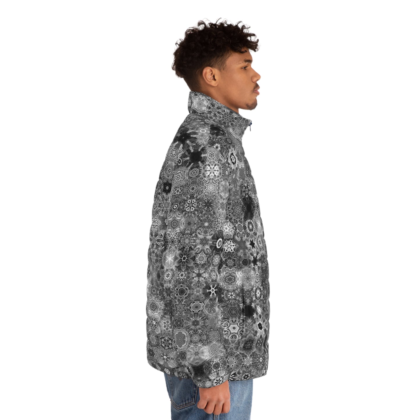 Galaxy Frog Men's Puffer Cymatics Jacket 0001