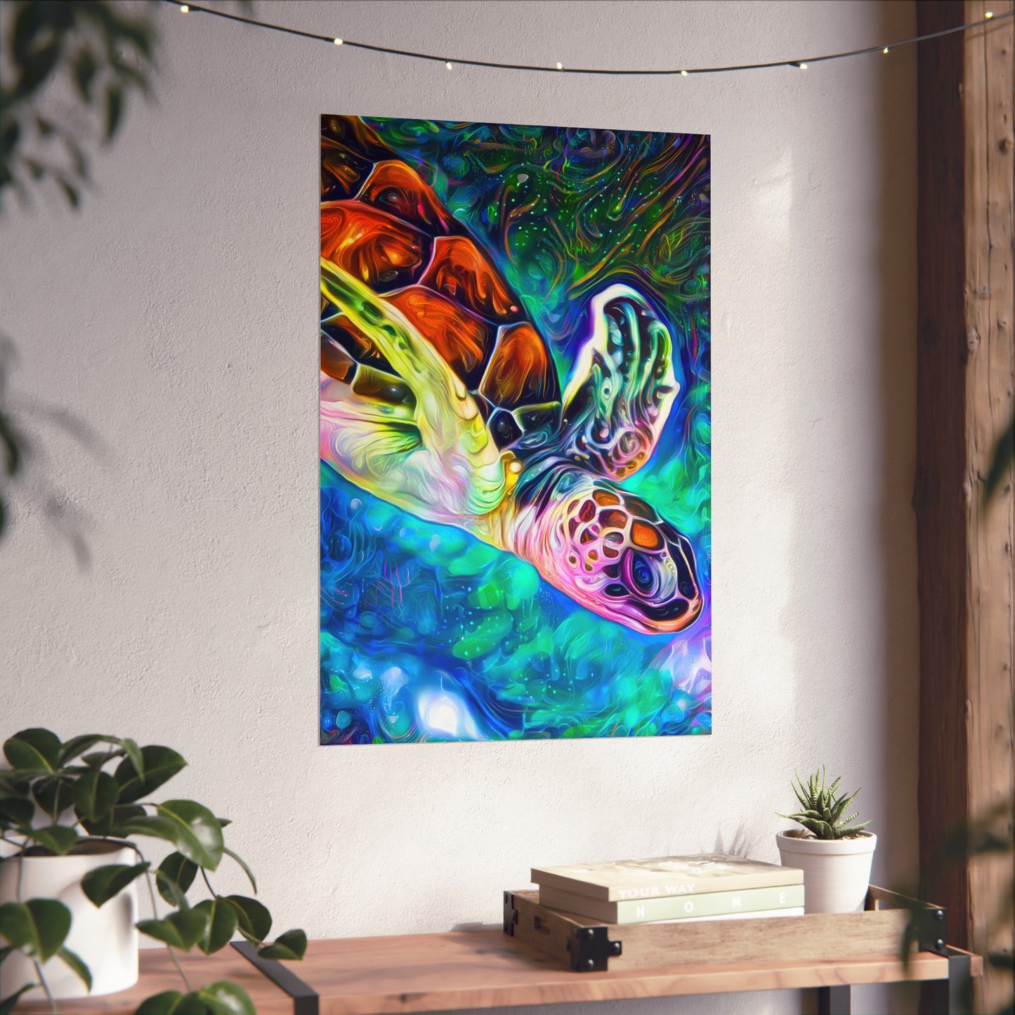 Diving into Dreams Turtle Premium Matte vertical posters