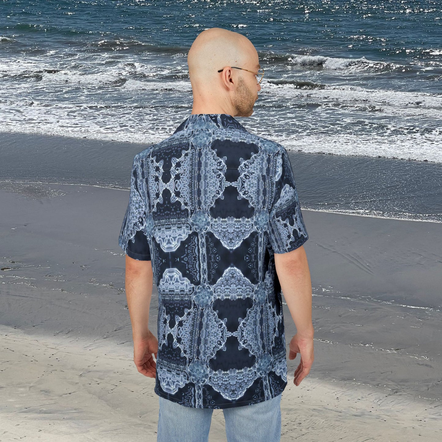 Galaxy Frog Cymatic Button-Down Shirt (AOP)