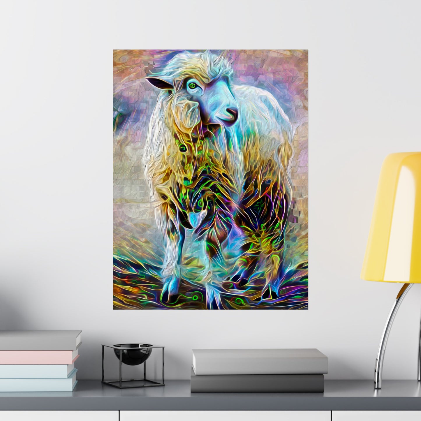 Sheering the Interdimensional Sheep Premium Matte vertical posters