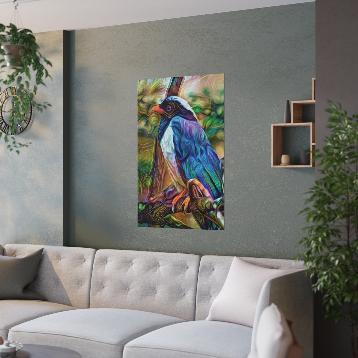 Graceful Bluebird Premium Matte vertical posters