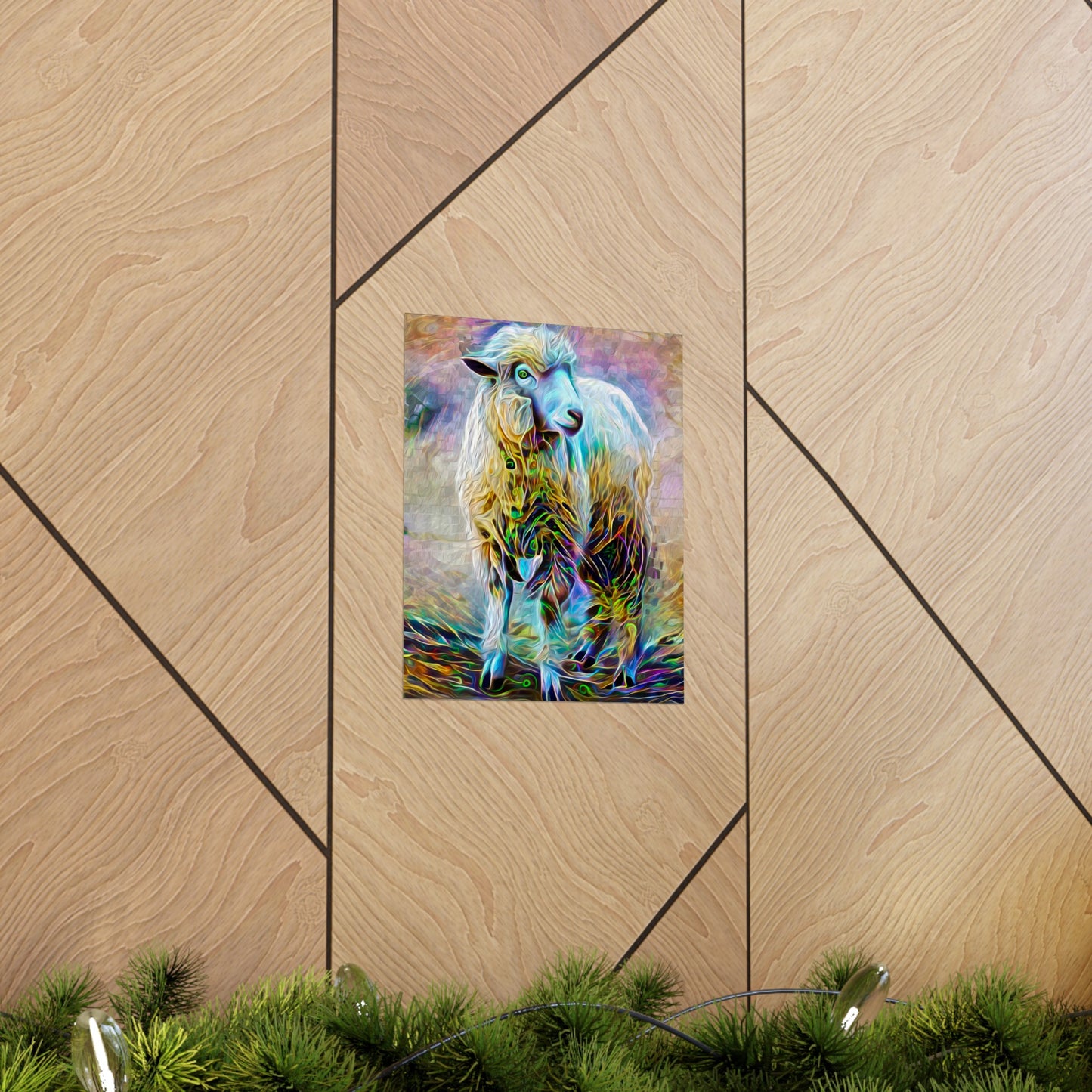 Sheering the Interdimensional Sheep Premium Matte vertical posters