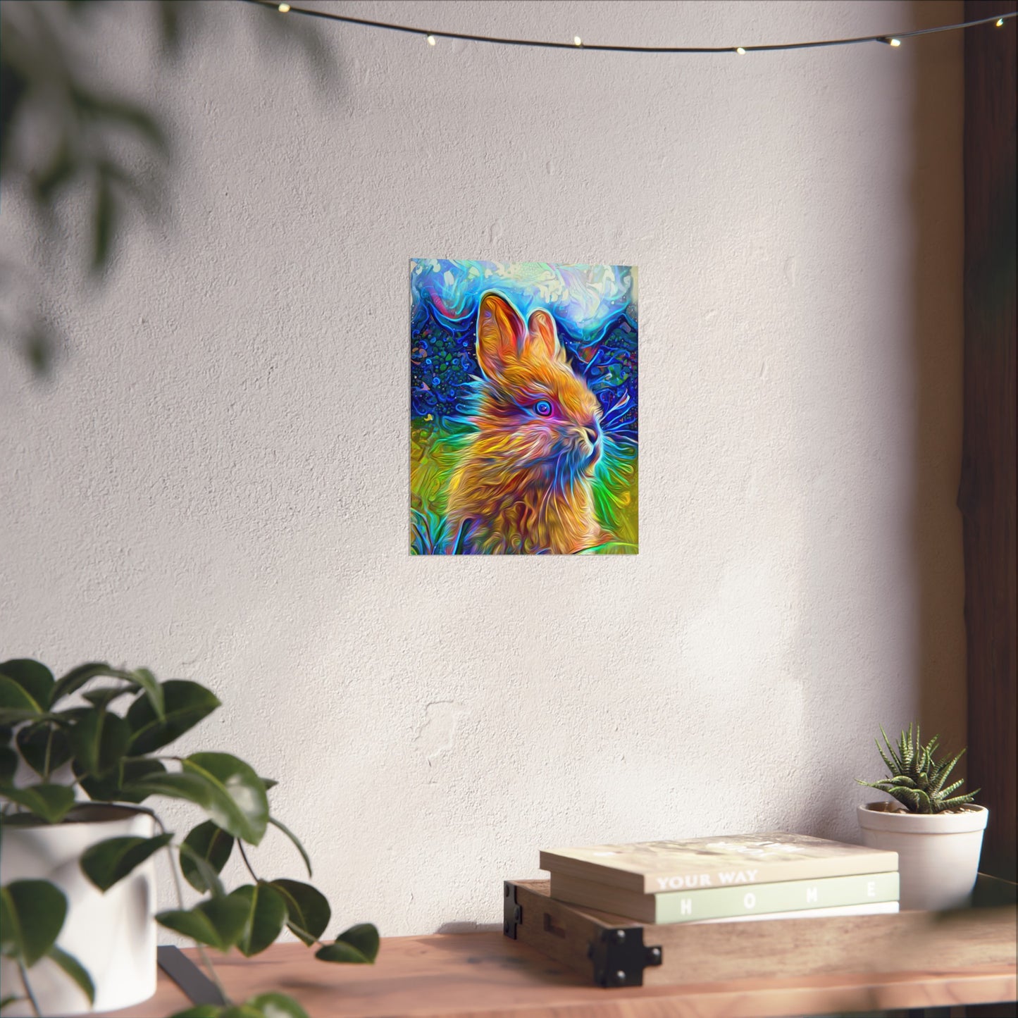 Rainbow Bunny Premium Matte vertical posters