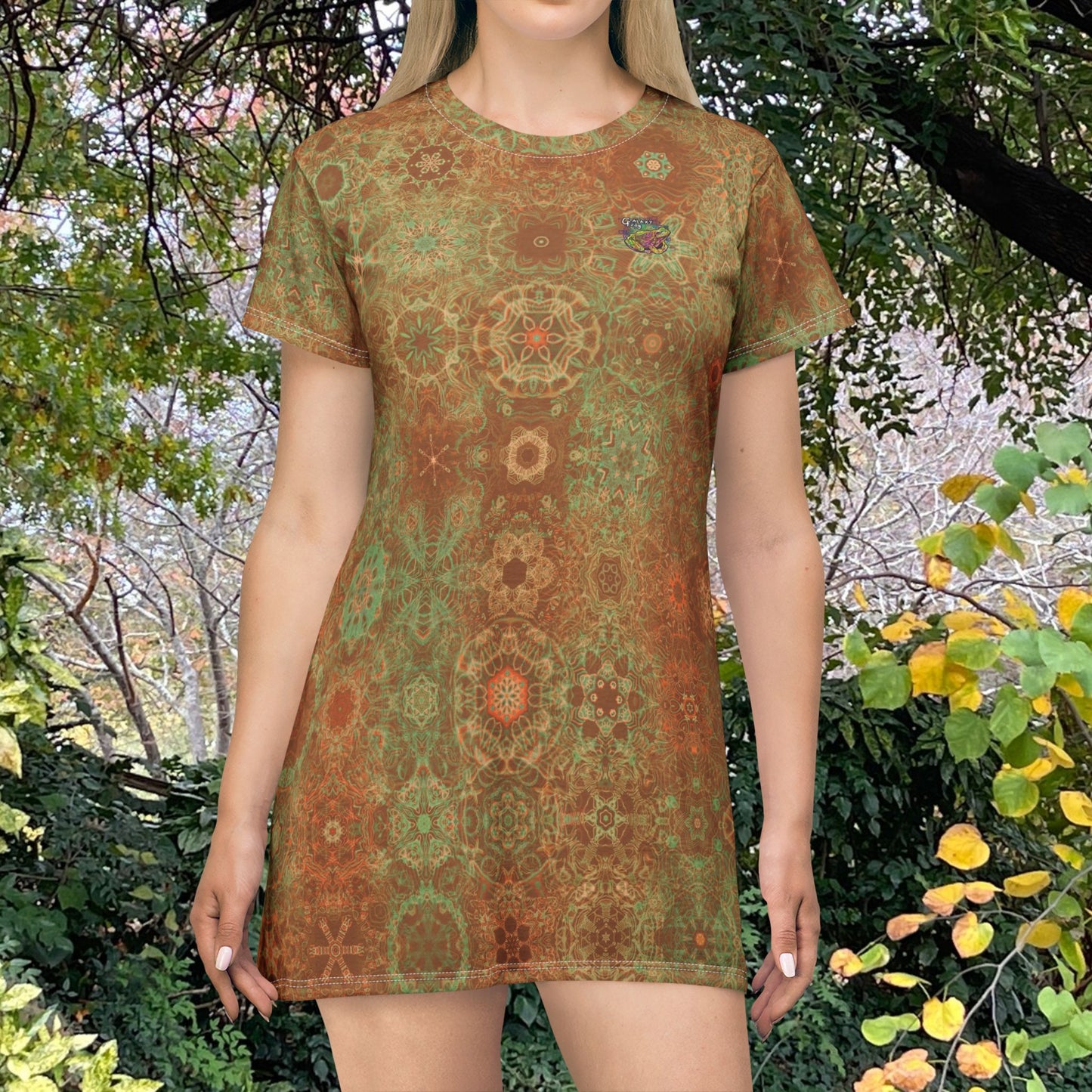 Galaxy Frog Ladies T-Shirt Dress (AOP)