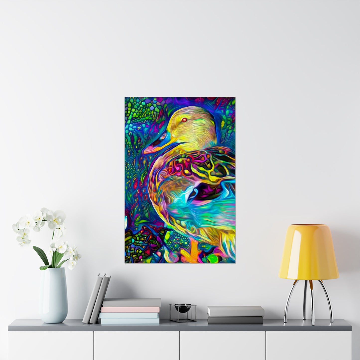 Floating on the Galactic Ocean Premium Matte vertical posters