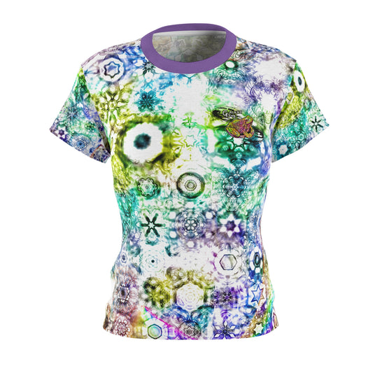 Galaxy Frog Cymagic Kaleidoscape Women's AOP Cut & Sew Tee