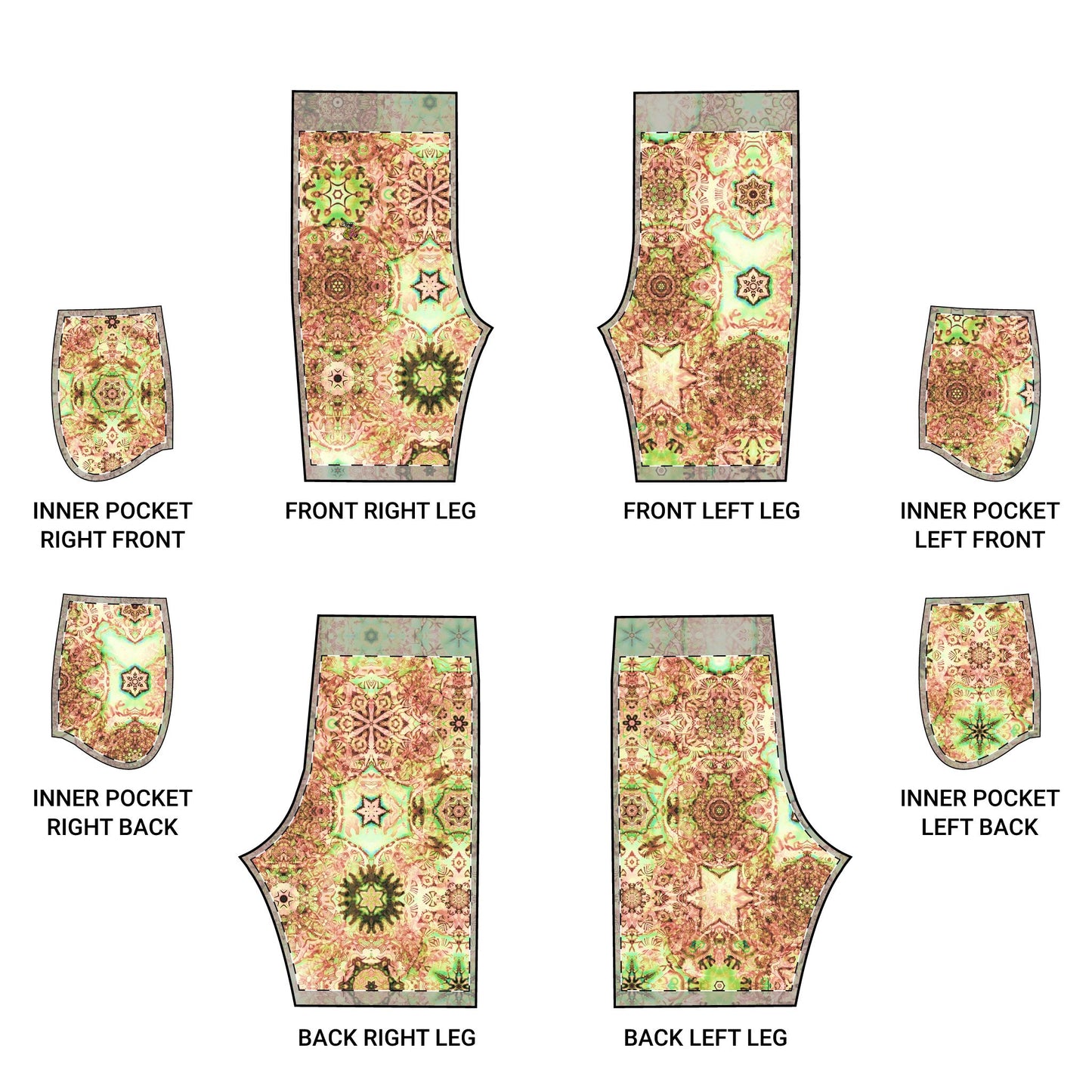 Galaxy Frog Cymatic Kaleidoscape Shorts (AOP)