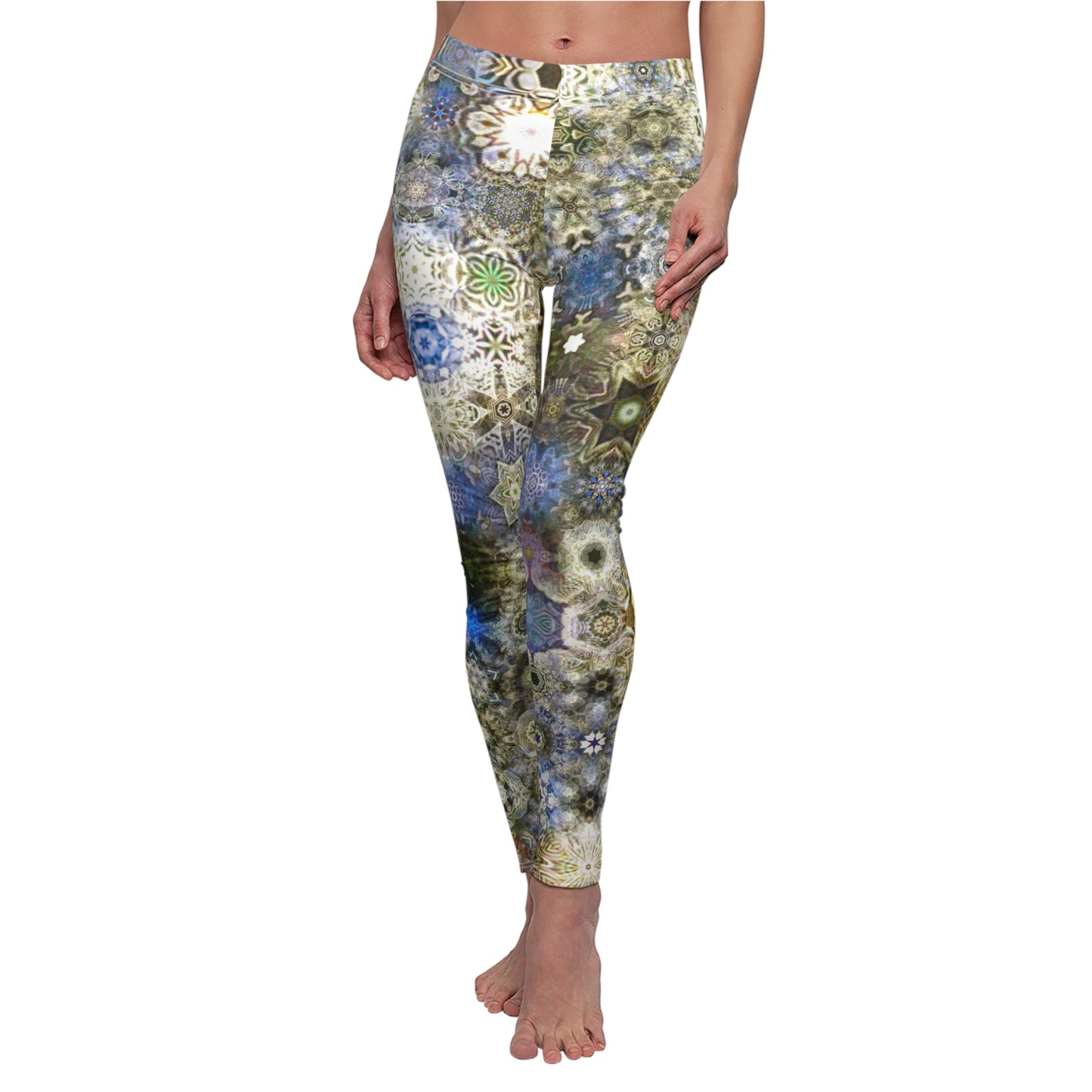 Galaxy Frog Women's Cut & Sew Casual Cymatics Leggings