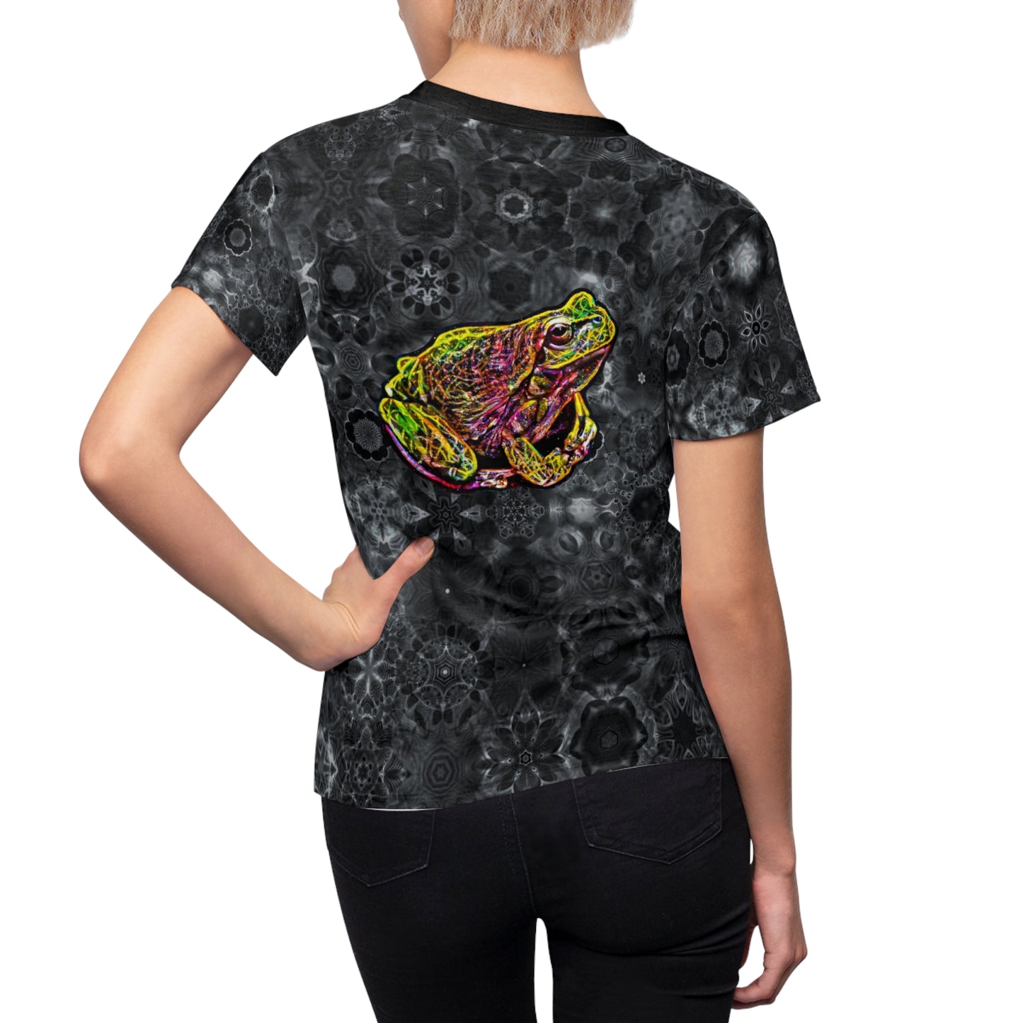 Galaxy Frog Cymatics Women's AOP Cut & Sew Tee