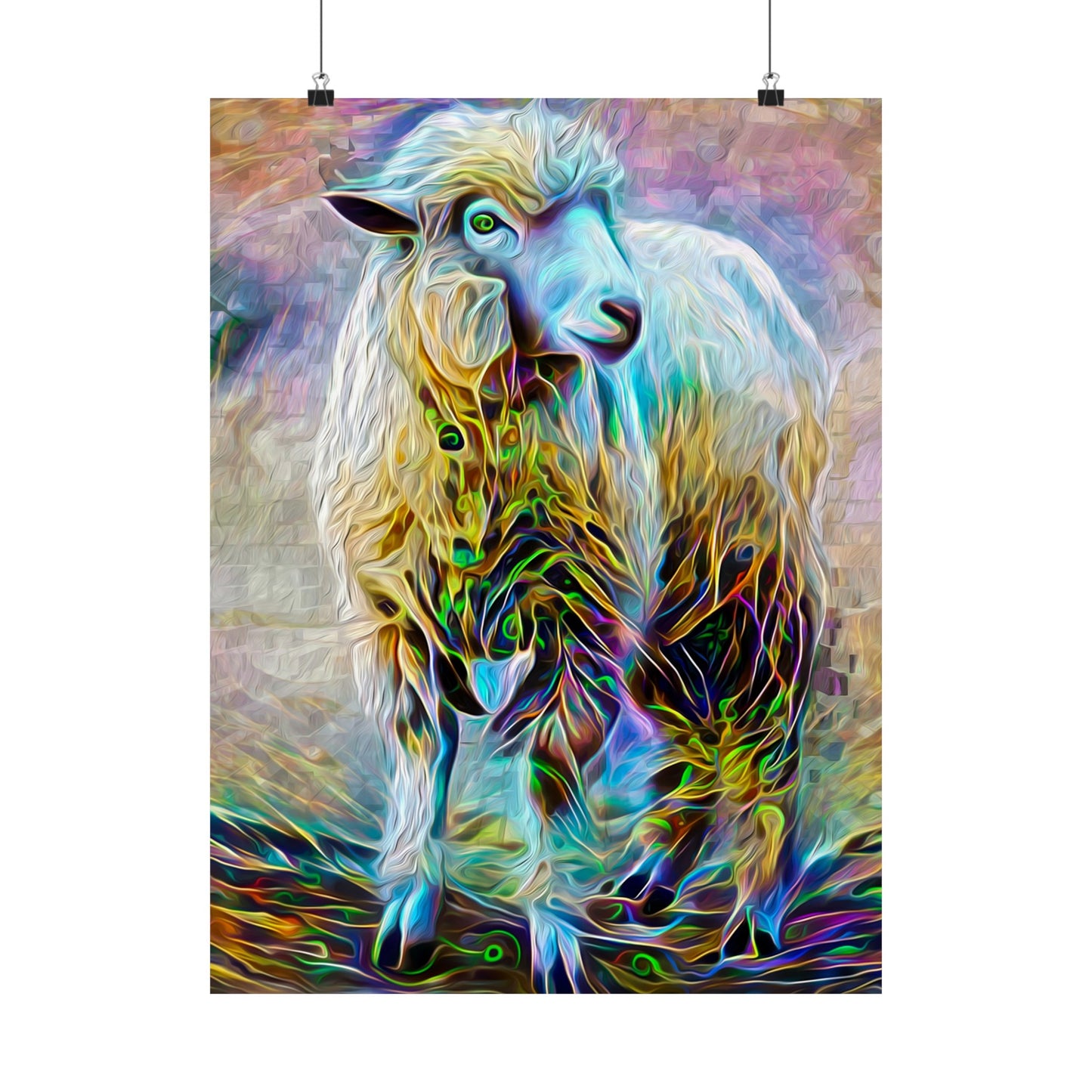 Sheering the Interdimensional Sheep Premium Matte vertical posters