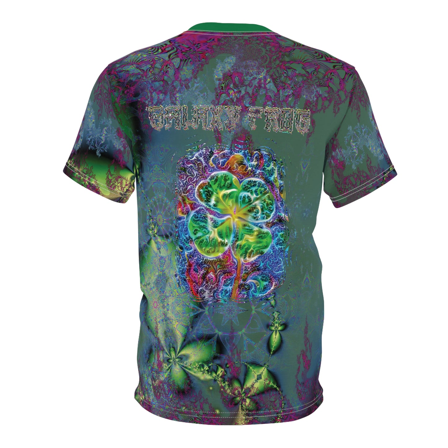 Galaxy Frog Fractal Cymatics "Clover" Tee Shirt (AOP)