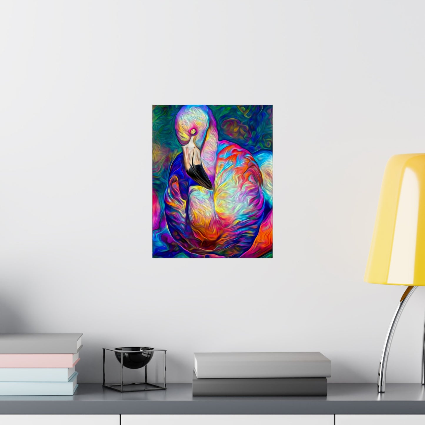 Flamingos Dream in Color Premium Matte vertical posters