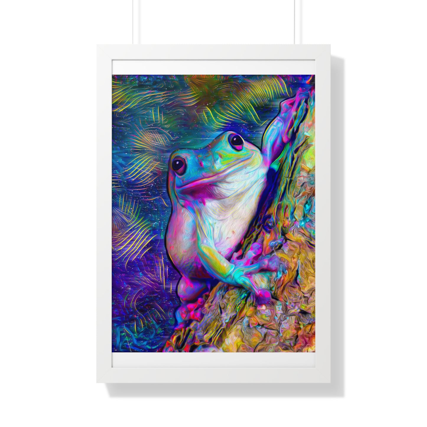 Dazzling Mega Toad Framed Vertical Poster