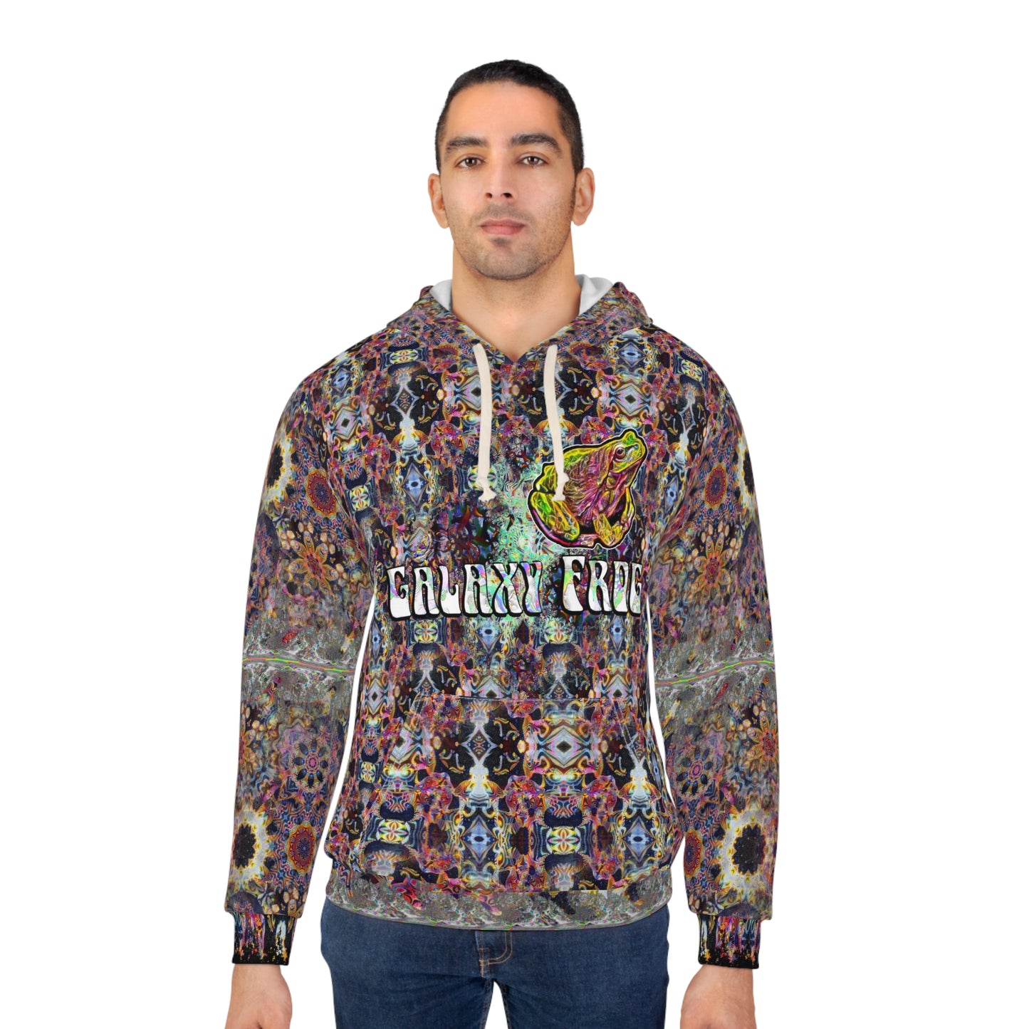 Galaxy Frog Fractal Cymagic Pullover Hoodie