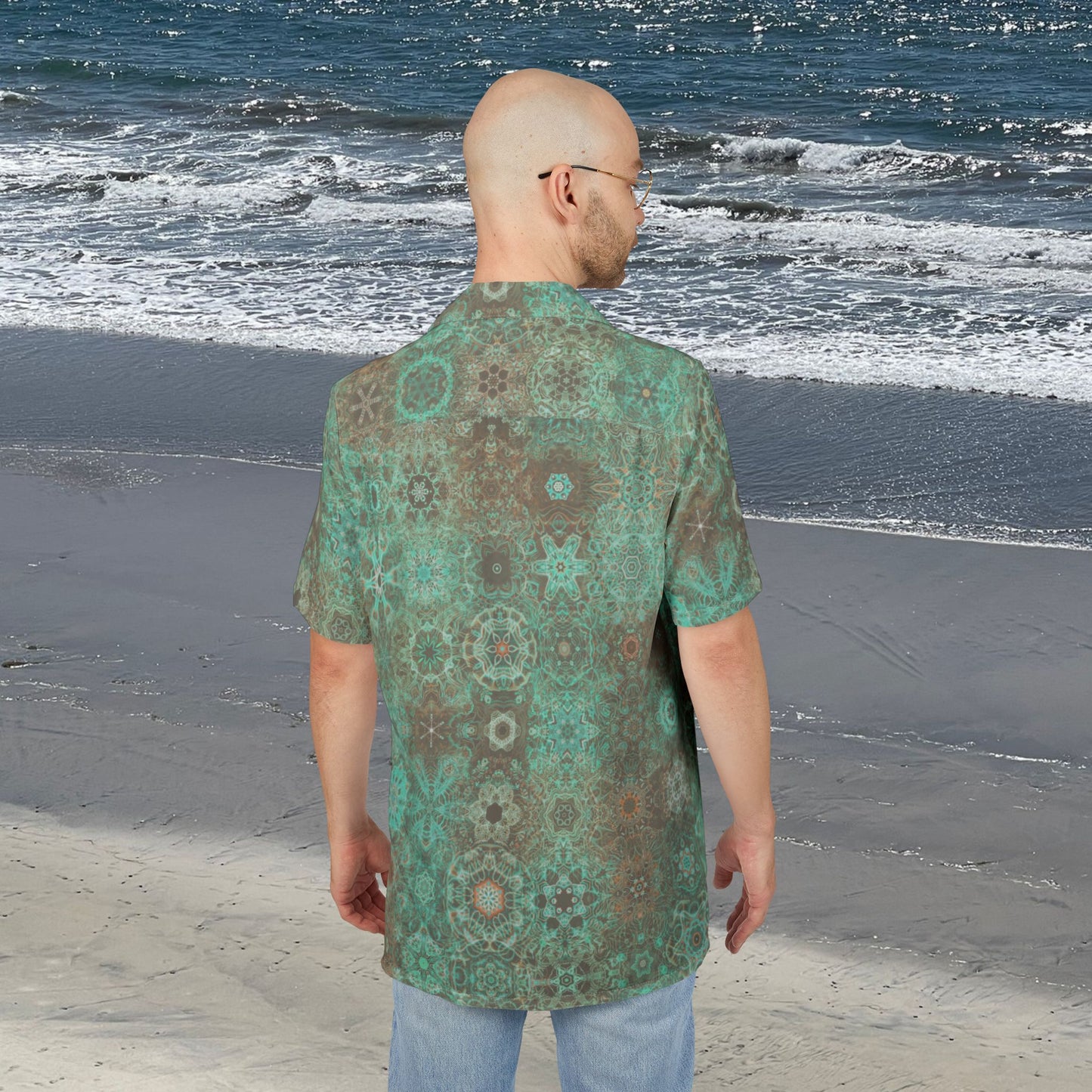 Galaxy Frog Cymatics Button-Down Shirt (AOP)