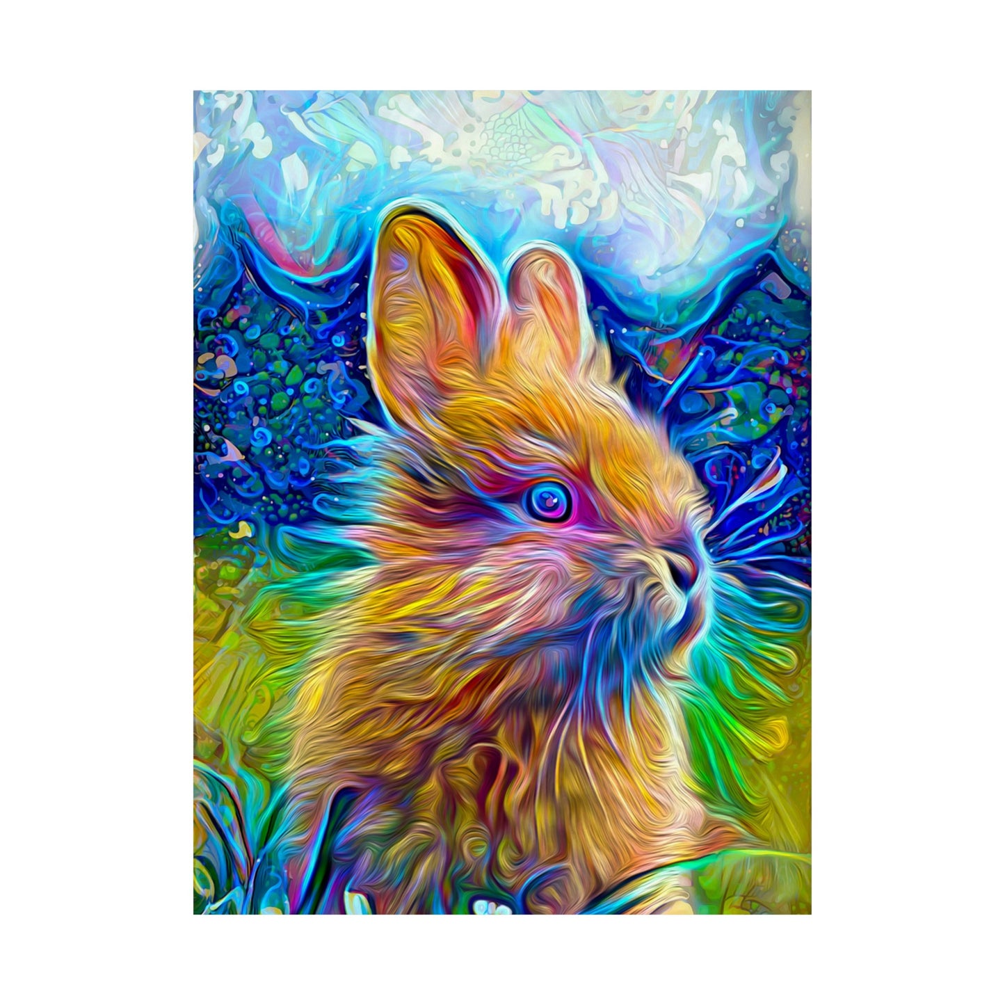 Rainbow Bunny Premium Matte vertical posters