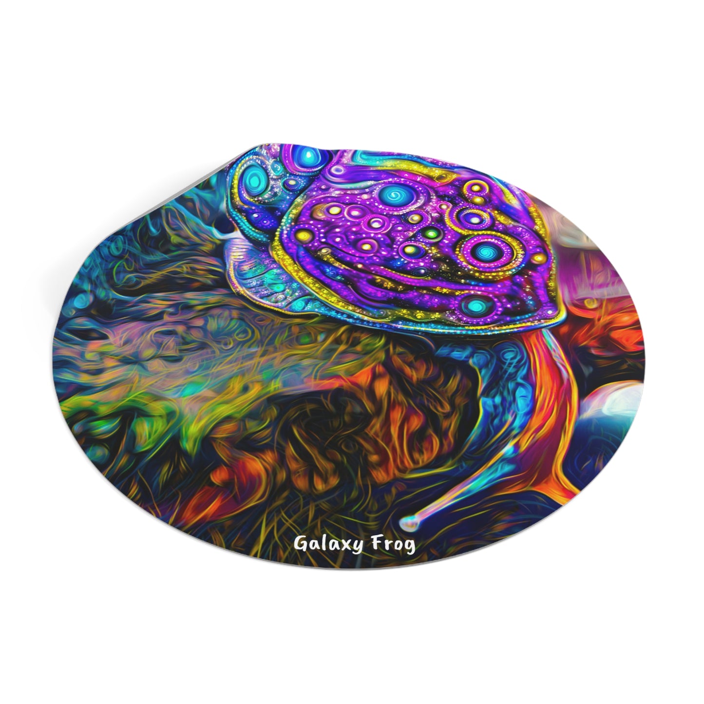 Galaxy Frog Snail Round Vinyl Stickers