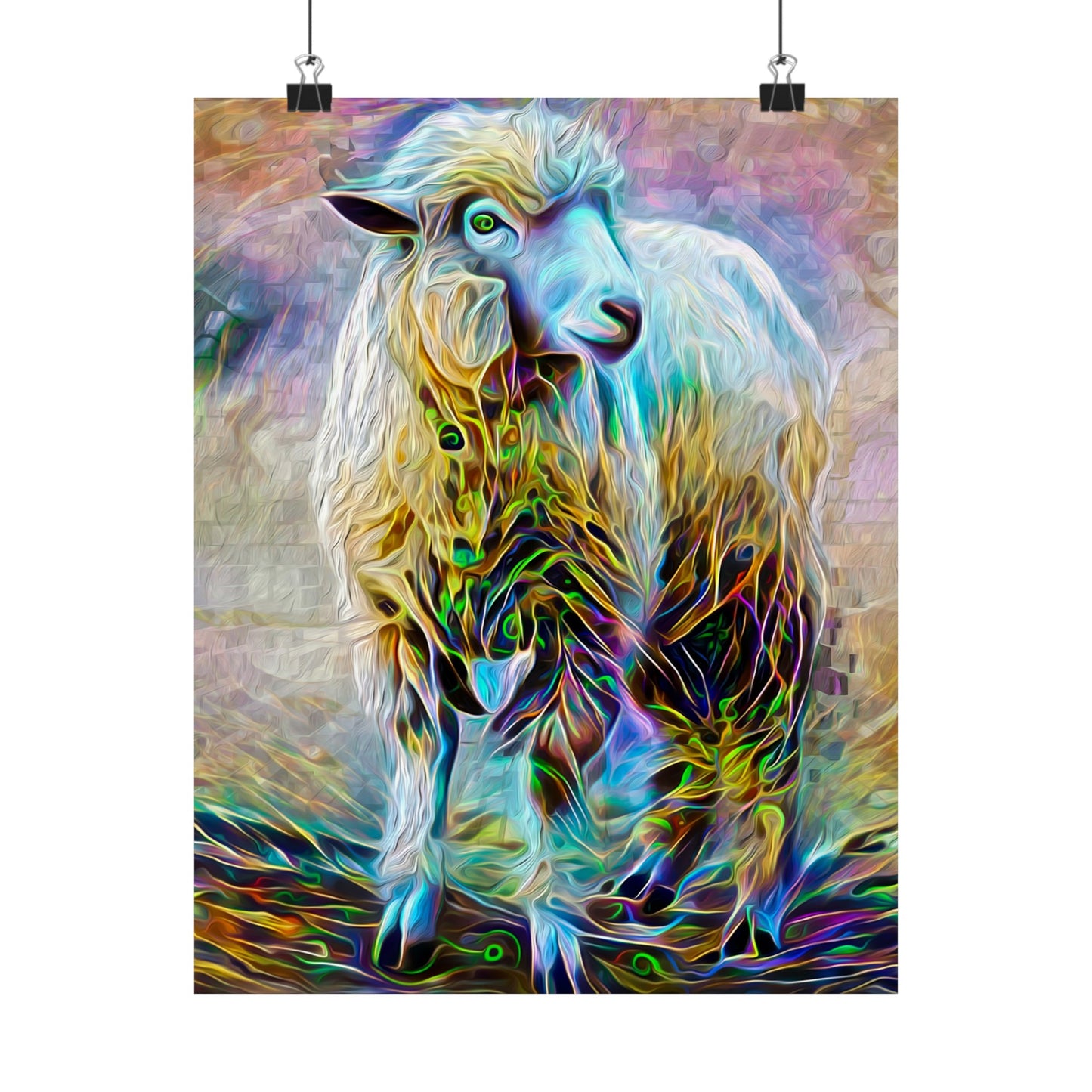 Sheering the Interdimensional Sheep Premium Matte vertical posters