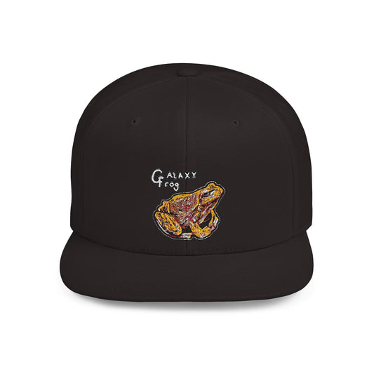 Galaxy Frog Flat Bill Snapback Black