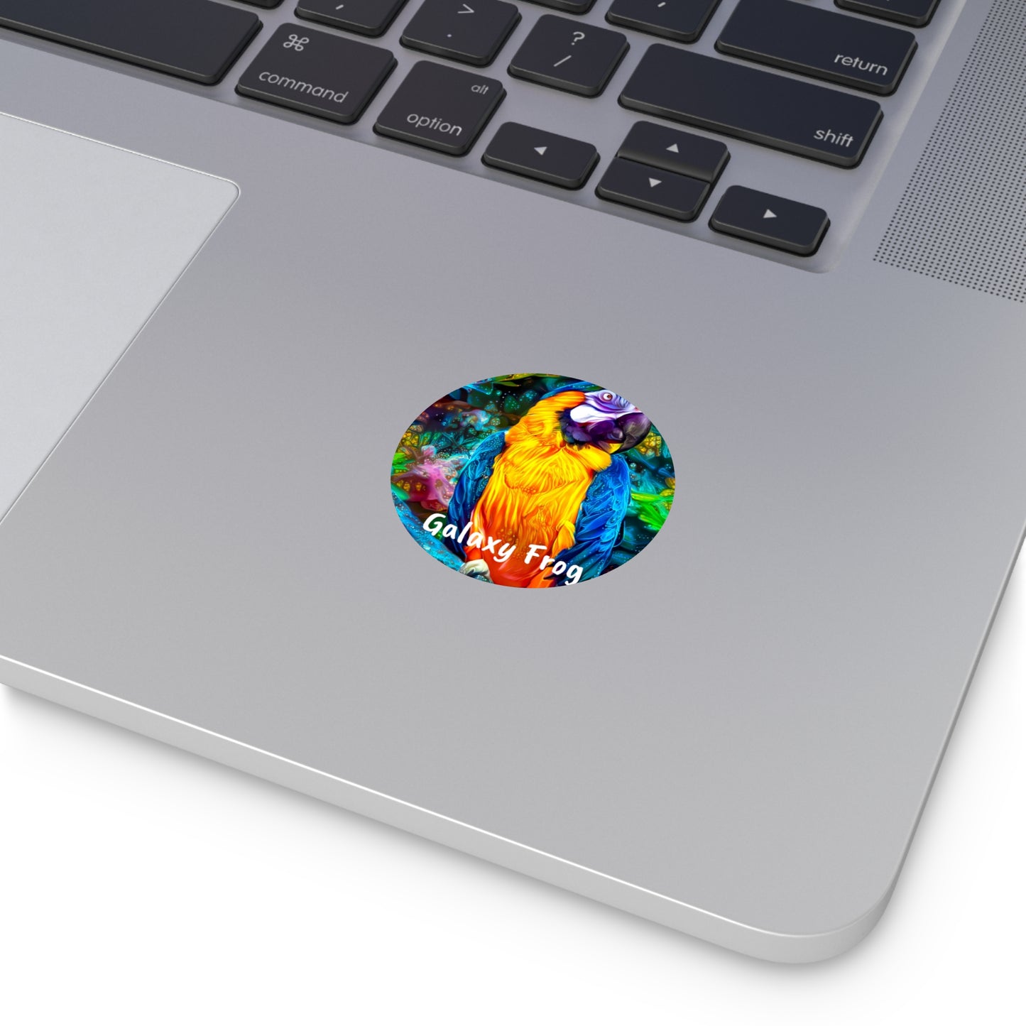 Galaxy Frog Parrot Round Vinyl Stickers